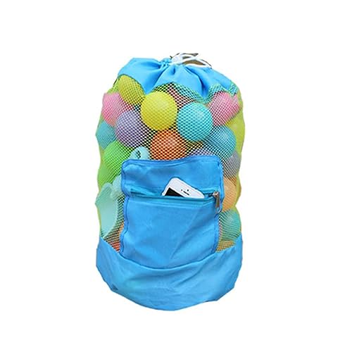 Straw Beach and Girls Mesh Tote Bag Drawstring Design for Beach Pool Toys Snacks Storage