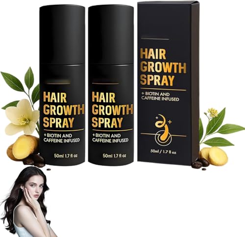 Haar Wachstum Spray, 2X50ML Haar Verdickung Spray, Pflegt Biotin Haarwachstum Seren Sprays Für Haarausfall & Ausdünnung, Stärkt Verdickt Anti Haarausfall Seren Wachstum Sprays, Für Männer Frauen