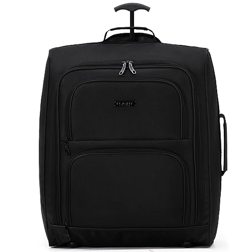 Flight Knight Maleta De Cabina De Mano Homologada por Easyjet (Overhead) Bolsa Grande Ligera De 2 Ruedas Ideal para Viajes En Avión 56x45x25cm