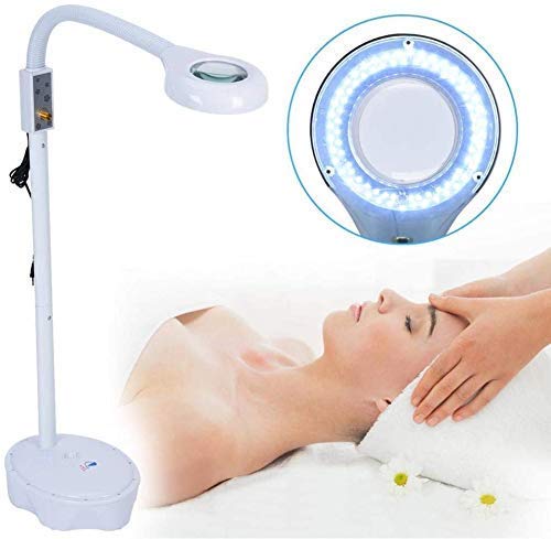 5X LED Lámpara lupa, altura ajustable de cuello de cisne plena luz del día del espectro completo de la lupa con luz de la lámpara para la lectura del arte de la cosmetología de iluminación