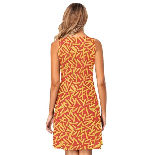 Image of ALAZA Women's Summer Dress Sun Dress Sleeveless with Pockets