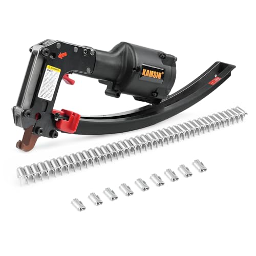 KAMSIN SM66T Pneumatic Clinching Clipper Vertex Fastening Air Power Clinching Tool Hartco Clipper Industrial Clip Gun for Spring Mattress, Car Seat