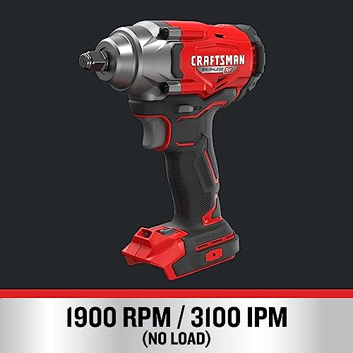 CRAFTSMAN V20 Cordless Impact Driver, 1/2 inch, Bare Tool Only