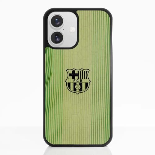 Coque iPhone 16 FC Barcelone officielle en polyuréthane Noir au design épuré
