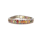 Multi Sapphire Bracelet For Women/Girls in .925 Sterling Silver Birthstone Bracelets, Gift For Mom/G