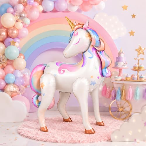 Image of Unicorn Balloons for Girls Birthday Decorations, Unicorn Birthday Decorations, Unicorn Party Supplies and Unicorn Party Favors for Girls Birthday Party