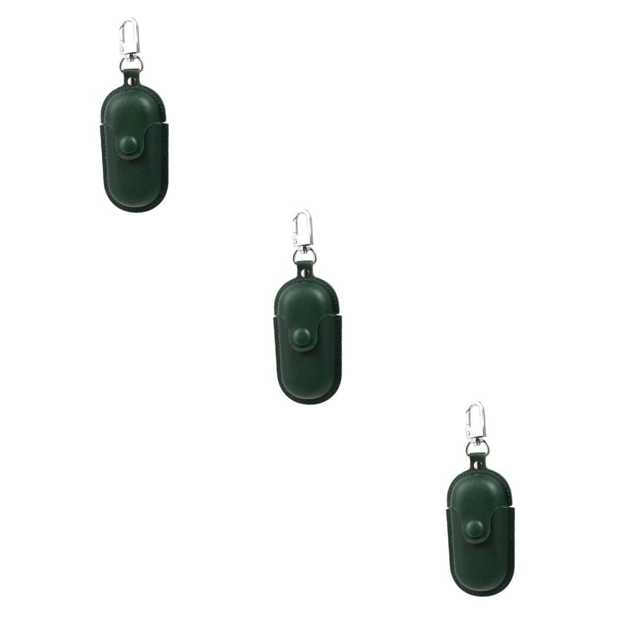 OSALADI 3pezzi Protezione Per Auricolari Custodia Antifurto Per Auricolari Wireless Verde Con Clip Pratica Organizzatore Resistente e Leggero Per Accessori