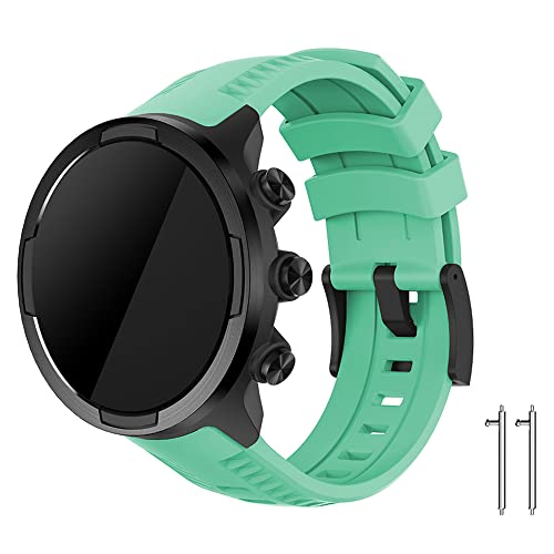 Wandeful Correa para Suunto 7 Pulsera, Suunto 9 Baro, Suunto D5, Suunto Spartan Sport/Wrist HR, Coloridos Reloj Silicona Reemplazar Banda Pulsera (Verde)