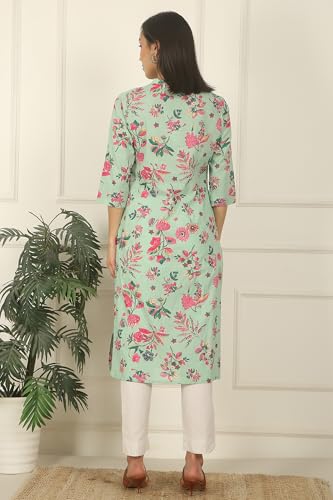 Image of W for Woman Swiss Dot Textured Cotton Straight Kurta