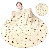 M&C Music Color Tortilla Blanket Double Sided 60 in, Burrito Tortilla Blanket Adult Size Round Funny Blankets for Adults teens kids, Realistic Food Blanket Throw Wrap Blanket(60 inch, Beige)