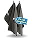 Produktbild EliXito Universal Trockentücher für Fenster, Glas, Küche & Auto UVM 60x40cm Grau - Streifenfreie Waffeltücher Saugstark & Weich