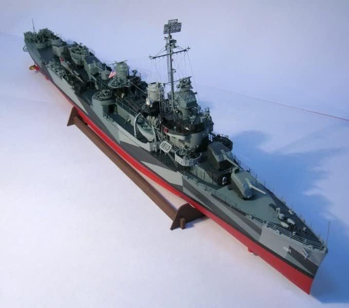 Miniatura 2 de U.S. Fletcher clase destructor USS Liutz 3D papel modelo kit juguete niños regalos