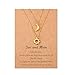 SUNSH Sonne und Mond Halskette f&uuml;r Frauen Teens M&auml;dchen Mutter Tochter Halskette beste Freundin Halsketten Freundschaft Bessties Set Schwester Schmuck BFF Freundschaft Geschenke f&uuml;r sie 2PCS Gold