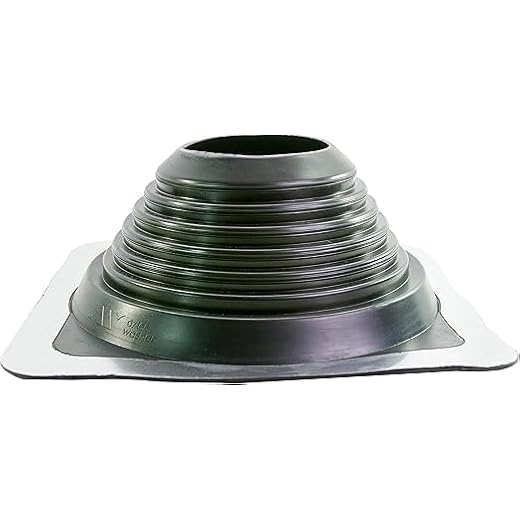 MASTER FLASH® Estándar #7 Junta de paso de techo flexible EPDM Brida antiingreso Resistente a la temperatura Protección de chimeneas Paneles de cables de tubería (140-355 mm) (SQ701BA-SET)