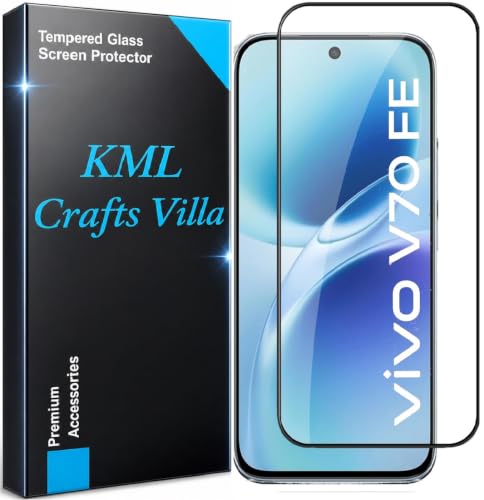Image of HD, Scratch, Tear Resistant Edge to Edge Tempered Glass Screen Protector Guard Suitable For Vivo V70 FE