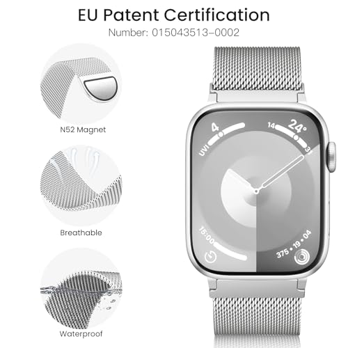 Image of Original Metal Milanese Loop Compatible with Apple Watch Band for Women Men