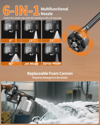Image of Cordless Pressure Washer Battery Powered; 1500PSI Brushless Power Washer