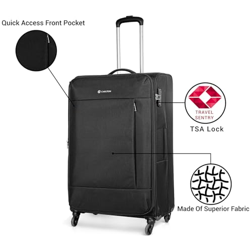 Image of VIP Elante - S03 Set of 3 (Cabin+Medium+Large) Trolley Bag, Cm | TSA | 4 Wheels | 3 Year International Warranty | Black & Three Grey Skybags Duffle Bags