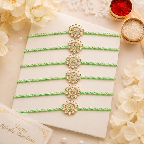 Image of Set for Brother Set of 2, Designer Peacock Rakhi for Brother Boy Men, Premium Kalash Raki for Bhaiya, Traditional Rakshabandhan Rakhis with Best Wishes Card and Tillak Set, Thread (pp)