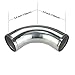 Ucreative 90 Degree Aluminum Alloy Tube Intercooler Pipe Air Intake Tube Silver Tone for Car OD: 4.0 Inch (102mm)