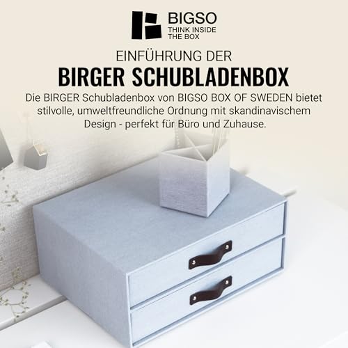 Boîte de rangement documents et fournitures de bureau à tiroirs BIGSO BIRGER - 5