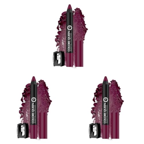 Image of Colors Queen Color It All Long Lasting Crayon Lipstick | Up to 18 Hours Stay | Creamy Matte Finish | Waterproof & Light Weight| Smudge Proof & Non-Transferable |Lipstick for Women (Murphy Wine,3.5g)