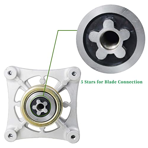 Posflag 2 Pack 187292 Spindle Assembly With 197473 Pulley 532196106 And 532177968 Idler Pulley Replaces Husqvarna 587819701, 532187281, 587820301, 192870, 195945, 196106, 197379, 177968, 193197 #TOP5