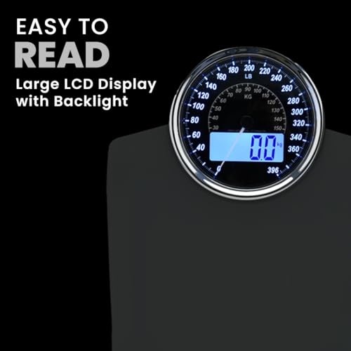 Image of EILISON 2-in-1 Digital & Analog Bathroom Scale, 400 lbs, Large Display