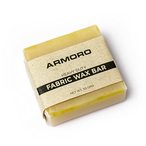 Image of Fabric Wax Bar | Water-Repellent Treatment for Jackets,Shoes, Soft Tops & Outdoor Gear | Long-Lasting Weatherproofing | Easy Apply Wax for Canvas, Cotton & Stitching Seams | 50 Grams