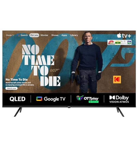Image of Kodak 189 Cm (75 Inches) Matrix Series 4K Ultra Hd Smart QLED Google Tv 75Mt5044, Black