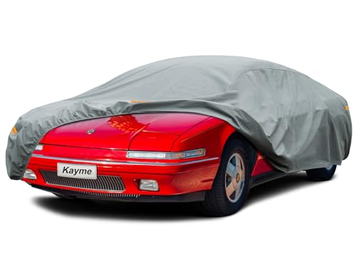 Image of Kayme Heavy Duty Car Cover Custom Fit Buick Reatta (1988-1991) Waterproof All Weather for Automobiles, Full Exterior Covers Sun Rain UV Protection.（Deliver About 3-10 Days）