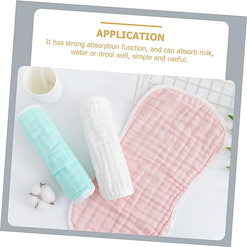 UPKOCH 5Pcs Cotton Burp Cloths Absorbent Rags for Newborns Soft and Gentle Delicate Skin for Feeding and Teething Protects Clothing from Spit Ups and Drool2