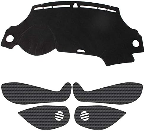 Aoneparts Dashboard Mat with Carbon Door Cover for 2012-2017 Kia Picanto 5dr Hatchback LH