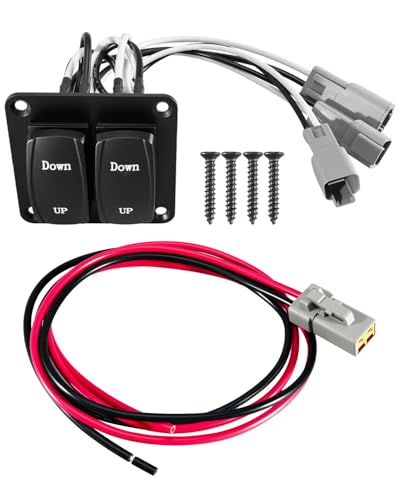 12V/24V Waterproof Marine Trim Tab Double Rocker Switch Kit Fit for Lenco