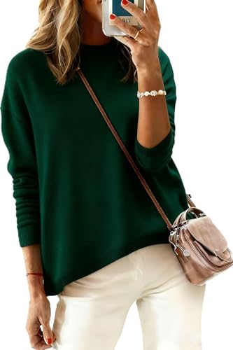 Image of Womens Striped Lightweight Cotton Sweaters Long Sleeve Crew Neck Color Block Casual Knitted Pullover Tops