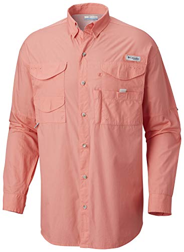 Columbia Men's Bonehead Long Sleeve Shirt, Salmon, X-Large