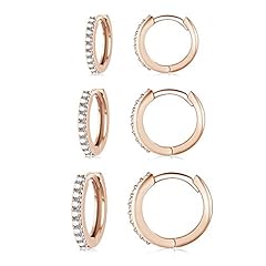 3 Pairs(8/10/12mm)-Rose gold