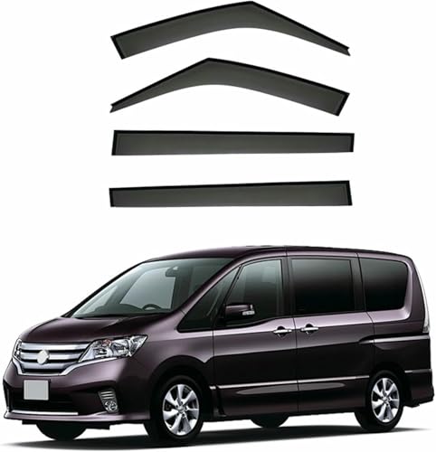 日産用 セレナ MK4-C26 2010 2011 2012 2013 2014 2015 2016用 カーウィンドウバイザーレインガード サイドウィンドウディフレクターバイザー