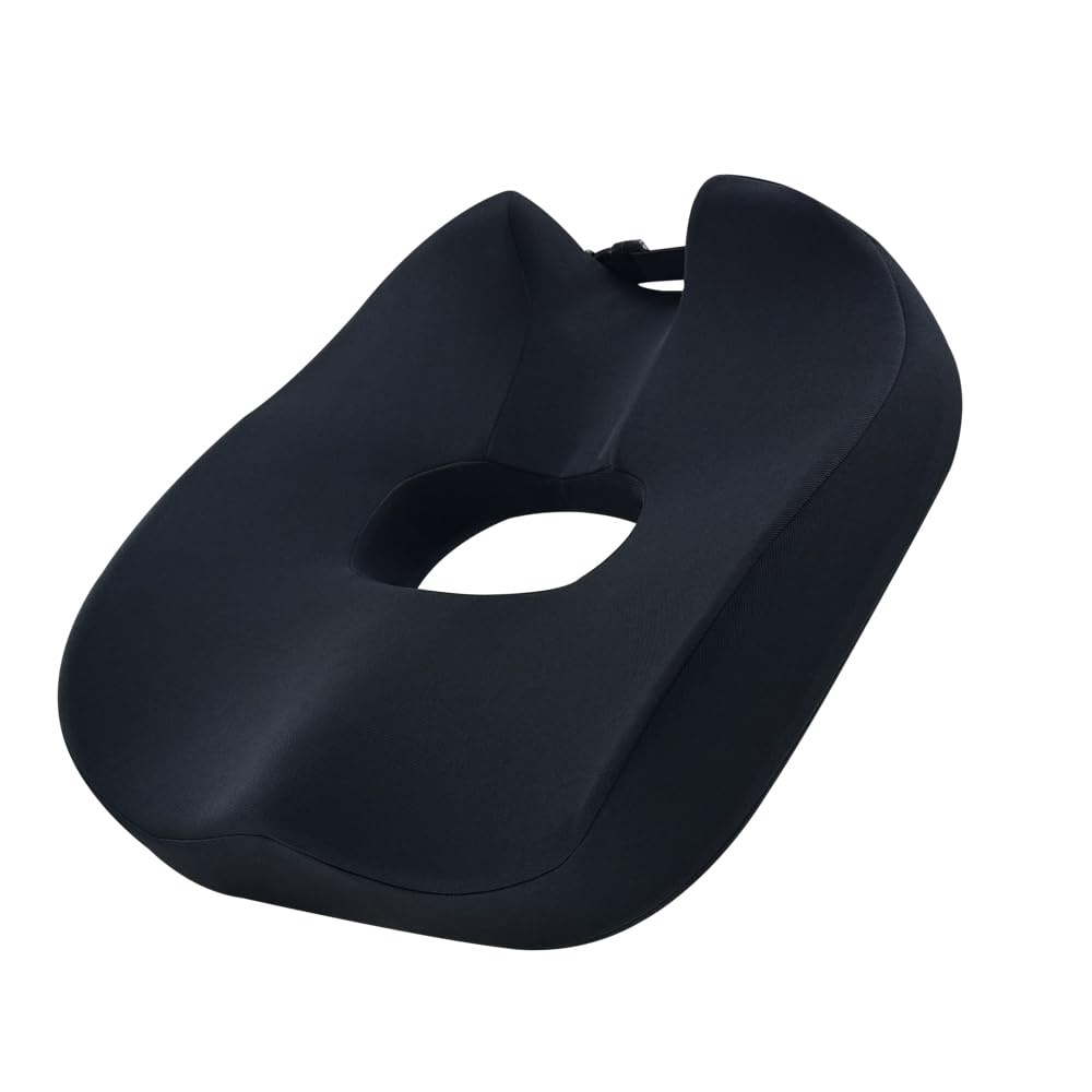 Memory Foam Seat Cushion, Office Chair Cushion, Hemorrhoid Cushion, Tailbone Pressure Coccyx Pain Relief Cushion for Wheelchair Desk Chair Support Pad