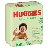 Huggies Natural Care Baby Wipes, 4 x 56 Count