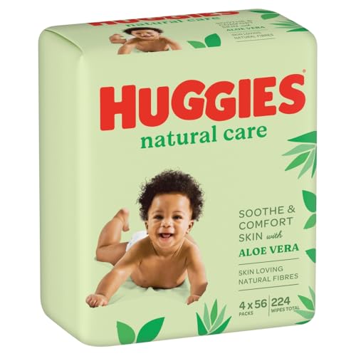 Huggies Natural Care Baby Wipes - 4 Packs (224 Wipes Total)