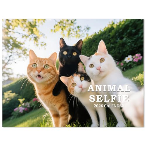 2026 Calendar of Animals First-Person Perspective Wall Calendar Funny Calendar 2026 A3 When Open With 12 Months to View Calendars 2026 UK Thick Paper Ideal for Kids Adults & Animal Lovers