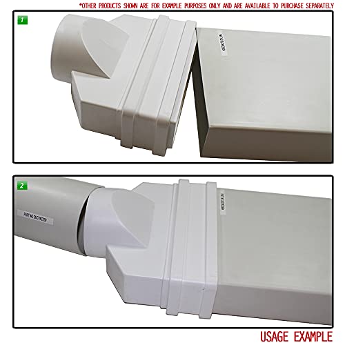 Adaptador rectangular a redondo 100mm System 204 para extracción de cocinas 5