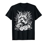 stile tatuaggio retrò cairn terrier amante dei cani maglietta