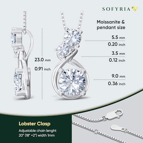 Moissanite Diamond Necklace 1-3 ct – Romantic Gift for Her, Jewelry for Women & Girlfriend, Wedding Gift for Wife, Birthday & Mother's Day Jewelry4