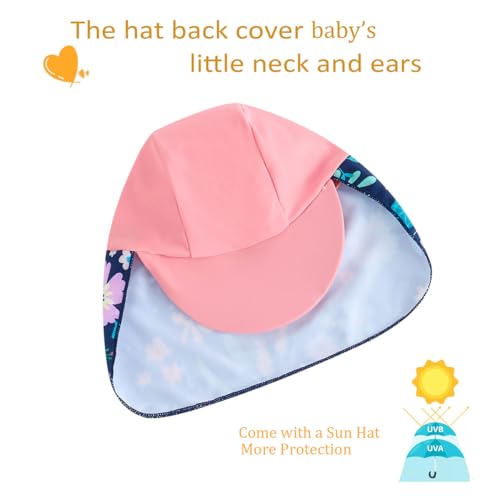 Image of UMELOK Baby Girl Swimsuit Infant UPF 50+ Bathing Suit Size Months