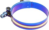 Vista 4 de Kyostar Abrazadera de manguera con perno en T ajustable de acero inoxidable titanio azul abrazadera diámetro guardabosques para 3 pulgadas