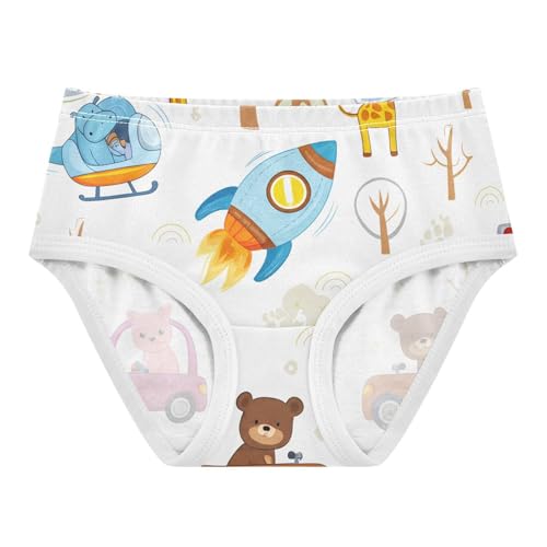 Cute Animals Hippo Helicopter Toddler Girls's Underwear 2T 202c1270