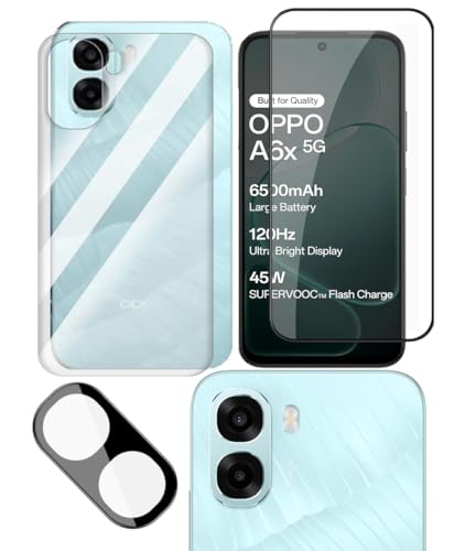 Image of FabeKee Tempered Glass Screen Protector Compatible for Oppo A6X | Front And Back Screen Guard With camera lens protector