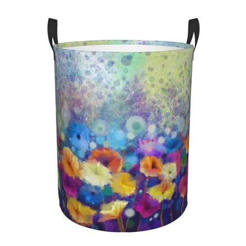 Cestos Para La Colada Flores De Primavera De Temporada Cesta De Lavandería Juguetes Cesto De Ropa Sucia Ligero Cubo Para Ropa Para Baño Lavandería Dormitorio 40X50Cm